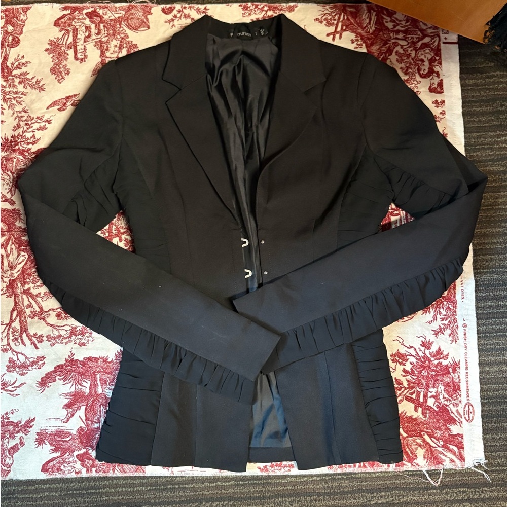 Pretty little thing black corset blazer
